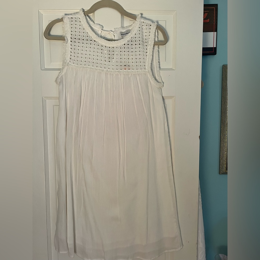 Tommy Bahama Crinkle Rayon Dress, NWT, White, Size Small